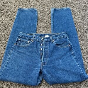 Levis 501xx Button Fly Jeans W33xL36 dark blue